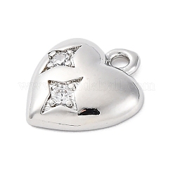 Brass Micro Pave Cubic Zirconia Charms&nbsp;KK-A240-21P