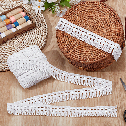 Polyester Tassel Lace Ribbon&nbsp;OCOR-WH0105-196C
