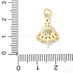 Brass Micro Pave Cubic Zirconia Pendants&nbsp;KK-H539-05G
