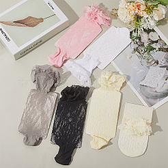 8 Pairs 6 Colors Nylon Women's Socks&nbsp;AJEW-CN0004-36