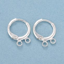 2-hole Rack Plating Brass Leverback Earring Findings&nbsp;LS-KK-D075-05S-RS