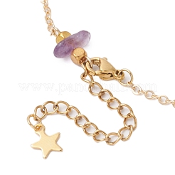 Natural Amethyst Beaded Bracelets&nbsp;BJEW-JB11310-01