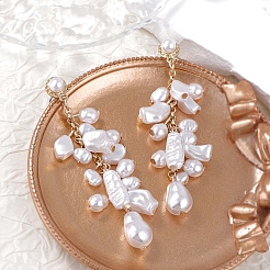 Nuggets Zinc Alloy Dangle Stud Earrings&nbsp;FS-WG965F6-02