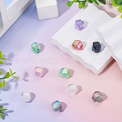 10Pcs Transparent Resin UV Reactive Beads&nbsp;RESI-TADJ0001-11