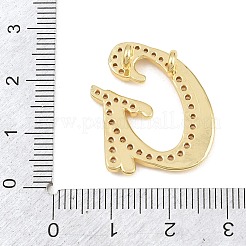 Brass Micro Pave Clear Cubic Zirconia Pendants&nbsp;CU-CBA8481-01G-G