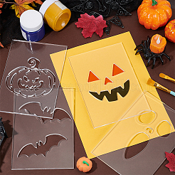 4Pcs Halloween Theme Acrylic Quilting Templates&nbsp;DIY-BC0015-86B