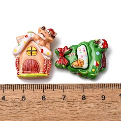 Christmas Theme Opaque Resin Cabochons&nbsp;RESI-B033-02