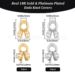 28Pcs 2 Colors Brass Bead Tips&nbsp;FIND-BBC0005-09