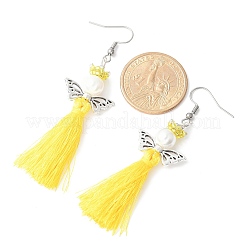 Angel 304 Stainless Steel Dangle Earrings&nbsp;EJEW-MZ00410-02
