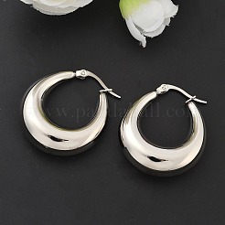 Non-Tarnish 304 Stainless Steel Chunky Hoop Earrings for Women&nbsp;EJEW-F280-06E-P
