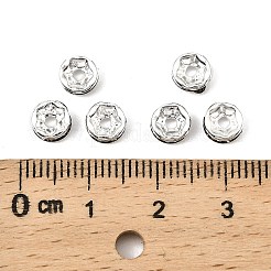 Brass Rhinestone Spacer Beads&nbsp;X-RSB036NF-03