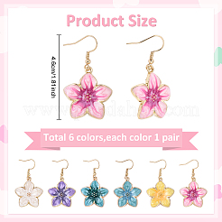6 Pairs 304 Stainless Steel Dangle Earrings&nbsp;EJEW-YW00014