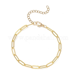 3Pcs 304 Stainless Steel & Brass Paperclip Chain Bracelets Set for Women&nbsp;BJEW-JB12658