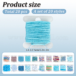 20 Bundles 20 Styles Cotton and Polyester Lace Ribbon&nbsp;OCOR-GF0004-91