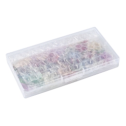 80Pcs 8 Colors Baking Paint Transparent Glass Pendants&nbsp;DGLA-FS0004-29