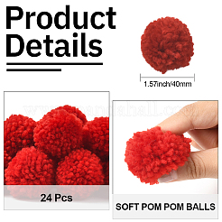 24Pcs Wool Soft Pompom Ball&nbsp;DIY-SC0031-31C-01