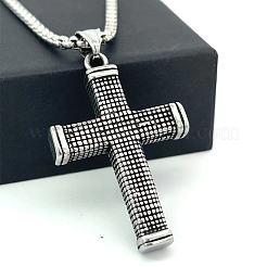 304 Stainless Stee Vintage Cross Pendant Necklaces for Men&nbsp;KB2372