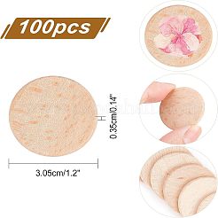 Unfinished Natural Beech Wood Cabochons&nbsp;WOOD-NB0001-93