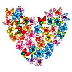 100Pcs 10 Colors Transparent Flat Back Resin Rhinestone Cabochons&nbsp;CRES-SZ0001-04