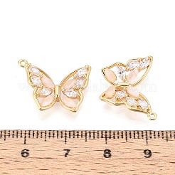 Brass Pave Clear Cubic Zirconia and Cat's Eye Pendants&nbsp;KK-T074-122G