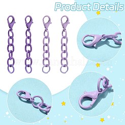 20Pcs 2 Colors Baking Paint Iron Curb Chain Extender & 20Pcs 2 Colors Baking Paint Alloy Open Jump Rings Findings Kits&nbsp;FIND-FS0005-29B