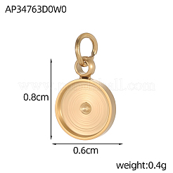 304 Stainless Steel Pendant Cabochon Settings&nbsp;STAS-OY006-37G
