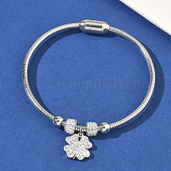 304 Stainless Steel Charm Bangles for Women&nbsp;BJEW-D429-02G
