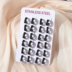 304 Stainless Steel Polishing Effect Hoop Earrings&nbsp;EJEW-M001-40C-EB