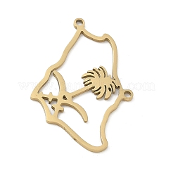 201 Stainless Steel Laser Cut Pendants&nbsp;STAS-P428-15G