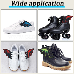 3 Pairs 3 Colors Halloween Imitation Leather Shoe Buckle for DIY Shoe Accessory&nbsp;AJEW-GF0011-81