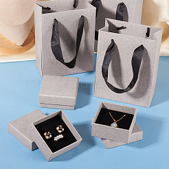 3Pcs Square Paper Jewelry Display Cases&nbsp;CON-TA0001-39E-02