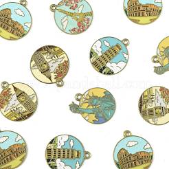 20Pcs 5 Styles Alloy Enamel Pendants&nbsp;ENAM-FS0004-06