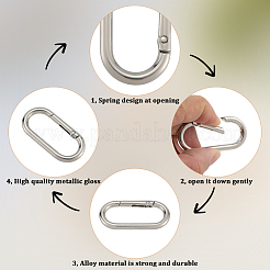 6Pcs Alloy Spring Gate Rings&nbsp;FIND-SP0001-24P