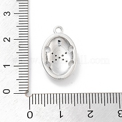 Brass Micro Pave Clear Cubic Zirconia Pendants&nbsp;ZIRC-I067-01F