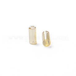 Transparent Colours Luster Glass Bugle Beads&nbsp;SEED-N005-001-A10
