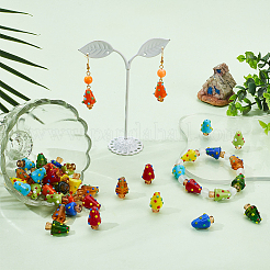 48Pcs 8 Colors Handmade Lampwork Bumpy Beads&nbsp;LAMP-PA0001-52