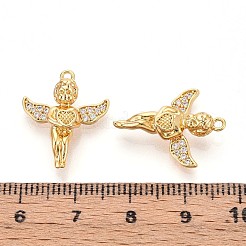 Brass Micro Pave Cubic Zirconia Pendants&nbsp;KK-N263-91G