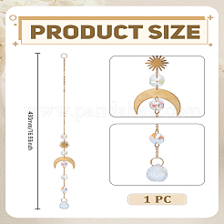 1Pc Glass Pendant Decorations&nbsp;HJEW-LP0002-53A