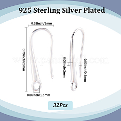 32Pcs Brass Earring Hooks&nbsp;KK-SC0006-57S