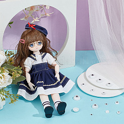 12 Pairs 6 Styles Half Round Acrylic Craft Eyes for Doll Making&nbsp;DIY-OC0013-18