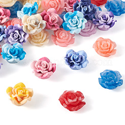 72Pcs 2 Style 6 Colors Smudged Color Opaque Resin Cabochons&nbsp;RESI-CD0001-19
