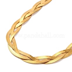 Ion Plating(IP) 304 Stainless Steel Snake Chains Necklaces&nbsp;NJEW-M075-02B-G