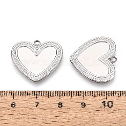 304 Stainless Steel Pendant Cabochon Settings&nbsp;LS-STAS-T065-89P