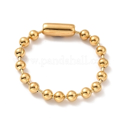PVD Vacuum Plating 304 Stainless Steel Ball Chain Necklace & Bracelet Set&nbsp;STAS-D181-01G-01B