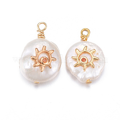 Natural Cultured Freshwater Pearl Pendants&nbsp;PEAR-L027-45