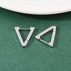 304 Stainless Steel Triangle Hoop Earrings&nbsp;EJEW-P324-01P