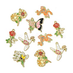 30Pcs 6 Styles Alloy Enamel Pendants&nbsp;ENAM-CJ0006-28