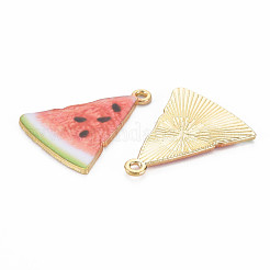 Light Gold Alloy Enamel Pendants&nbsp;ENAM-S126-129