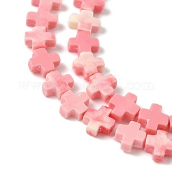 Synthetic Coral Dyed Beads Strands&nbsp;SHEL-F009-01