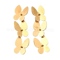 Butterfly 304 Stainless Steel Dangle Stud Earrings for Women&nbsp;EJEW-M102-01G